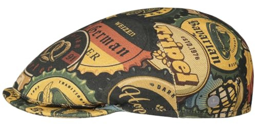 LIERYS Bavarian Flatcap Kronkorkenmotive Made in Italy Herren Frühling Sommer