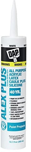 DAP Alex Plus 18152 Matériau de construction brut en latex acrylique tout usage, blanc, 35 ml