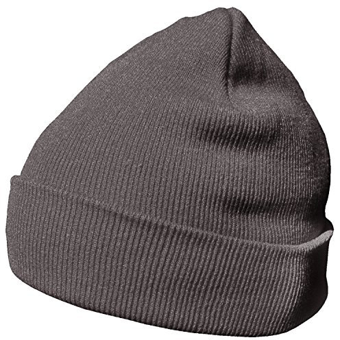 DonDon Mütze Herren Mütze Damen Wintermütze Beanie klassisches Design platingrau