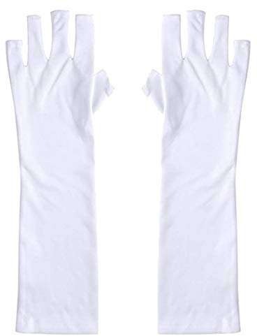 Guante Protector Uv, Guantes De Protección Anti-Uv Para Gel Esmalte Y Gel Uñas Uv Secador Curado Lámpara Uñas Uv Lámpara De Luz