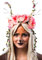 Orlob Reh Haarreif mit Blumen und Rosen - Romantischer Kopfschmuck Kostüm Fasching Halloween Cosplay Animé