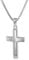 trendor Kreuz-Anhänger Weißgold 585 / 14K mit Silberkette 75440-50 50 cm