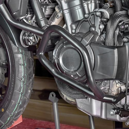 Lorababer Moto Noir Protection Moteur Supérieur Inférieur Crash Bar Carénage Cadre Pare-Chocs Compatible avec H-Onda CB500X CB 500 X 2019-2023 (Inférieur)