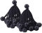 DEDC 50PCS Bungee Balls Black 4inch, Marquee Toggles Heavy Duty, Tarp Bungee Cords, Canopy Tarp Tie-Downs Straps, Elastic Ties for Pavilions Camping Tents Cargo Tarpaulins Banner