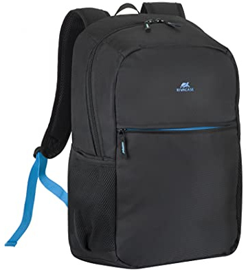 Rivacase Laptoprucksack hochwertiger wasserabweisender Notebook-Rucksack bis 17,3 Zoll Cityrucksack Business Backpack modern/schwarz