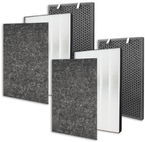 Air220 Air320 Ersatzfilter, kompatibel mit Bissell Air220 Air320 2768A 2609A Luftreiniger – einschließlich Luftfilter + Vorfilter & Aktivkohlefilter – vergleichbar mit # 2677 2678 2804, 2 Packungen