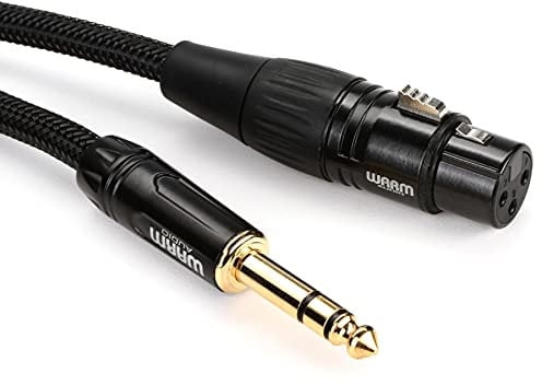 Warm Audio XLRf-TRSm-6 Premium Audio Cable (gold-plated connectors, four-conductor Starquad construction and double-reussian shielding for maximum audio quality and superior noise rejection).
