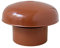 FIRST PLAST CDVM125T-Y CDVM125T Chapeau de Ventilation tête ésalateur avec Filet, Rouge tuile, diamètre intérieur 125 mm