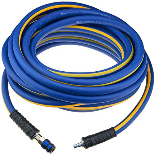 RQS PVC-Hybrid Druckluftschlauch 15m mit Schnellkupplung (Innendurchmesser 13,5 mm, Arbeitsdruck 20 Bar)