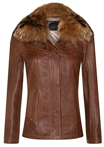 Women's Parker Lamb Nappa Leather Biker Jacket