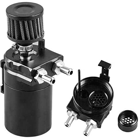 Serbatoio per Auto in Alluminio, Contenitore per Olio da 300 ml, Contenitore per Olio Motore, Serbatoio dell'olio separatore Motore con sfiato Filtro Aria e Accessori per Tubi Flessibili