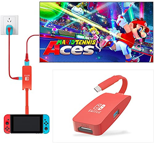 GOPALA - Repuesto para Nintendo Switch Dock, 4K@60Hz Switch Dock, estación de acoplamiento portátil para TV, 1080P 60Hz Nintendo Switch TV Dock para Nintendo Switch/OLED Steam Deck-Rojo