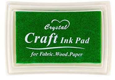 Ancwzoz Stempelkissen für Kinder Waschbar für Gummistempel Papier Scrapbooking, Gr¨¹n