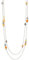Bulinlin Damen Lange Perlen Kette Statement Halskette mit Silber Anhänger Modeschmuck Kette Geschenk für Frauen(Yellow)