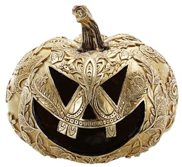 Chaks - Deko in Gold, verschiedene Motive, Windlicht Dekoration, Laterne mit filigranen Mustern für Halloween