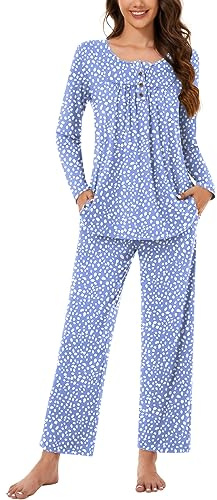 Bestbee Womens Pajama Sets 2 Piece Fall Lounge Outfits Ladies Pj Sets M