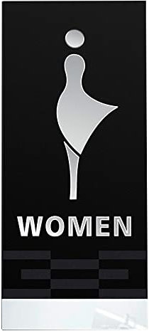 BAGLEV Toilettenschild, Badezimmertür-Dekorationsschild, Herren- und Damen-Toilettenschilder, Badezimmer-Türschilder, Toiletten-Wanddekoration, 3D-Acryl, Unisex-Toilettendekoration (D)