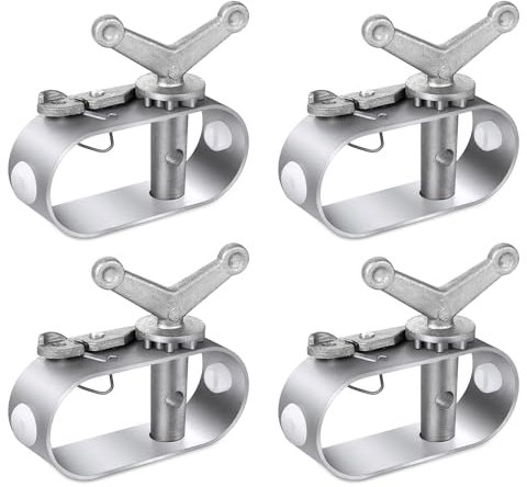 Cabrestante de Cubierta de Piscina, 4uds Tensores Lona Piscina Invierno de Cable Piscina Trinquete Aleación de Aluminio Cabrestante Construido para Ovalada Tienda de Campaña