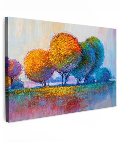 MuchoWow© Leinwände 90x60 cm Wall Decoration Bilder Schlafzimmer Deko Pictures Canvas Painting Wanddekoration Wohnzimmer Gemälde - Ölfarbe - Natur - Bäume