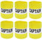 Hosifiy 6Pcs Fußball Kapitänsbinde, Gelb Nylon Elastische Fußball Kapitän Armbinde Einstellbare Fußball ArmBinde für Jugend Erwachsene Sport Training