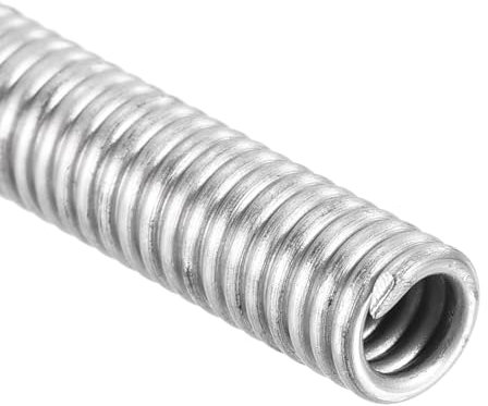 sourcing map Alambre de Resistencia de Bobina de Elemento Calefactor 220V 5000W para Horno de Fundición de Cerámica y Metal Tratamiento Térmico Forja Cr20Ni80 Plata 7.7 x 840mm