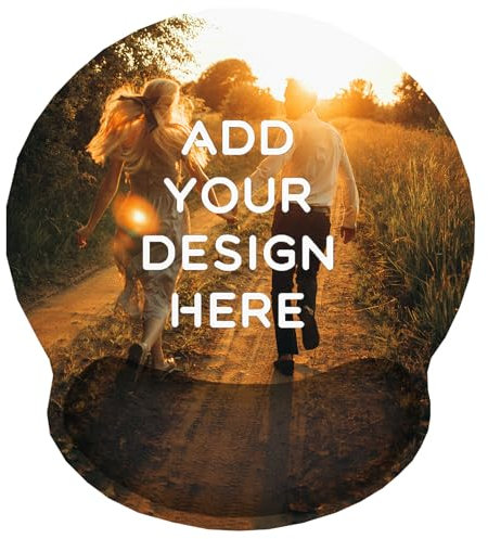 Tappetino per mouse personalizzato con supporto per il polso, tappetino per mouse ergonomico personalizzato, aggiungi foto e testo personalizzati, base antiscivolo, comodo cuscino in gel per ufficio e