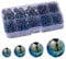 FAPUMOE Blue Round Crystal Glass Beads for Jewelry Making (4/6/8/10mm), Smooth and Round Glass Spacer Loose Beads for Crafts Bracelets Necklaces Charms