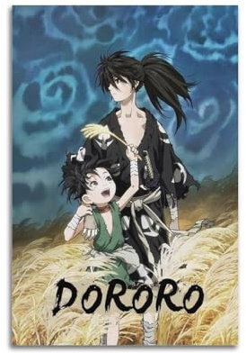 ZaMouss Anime-Dororo-Poster auf Leinwand, Wandkunst, Dekoration, Wohnzimmer, Schlafzimmer, Dekoration, Poster, 20 x 30 cm, ungerahmter Stil