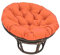 BaoTom Gartenstuhlauflagen Papasan Schaukelstuhl Sitzkissen, Rund Papasan Sessel, Polster für Sessel Verdickte Schaukel Papasan Stuhlkissen Outdoor Hängesessel Kissen(Orange,80 * 80cm)