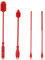 4uds Limpiador de Pajitas y Cepillo para Botellas, Reutilizable Cepillo para Pajitas de Silicona Extra Largo Limpieza Cepillo para Botellas de Agua Sin BPA para Stanley Vasos Tarros (Rojo)