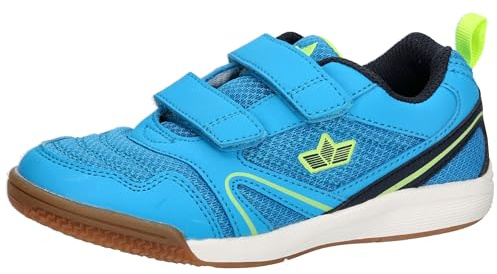 Lico Unisex Kinder Boulder V Hallenturnschuhe, Blau Marine Lemon, 35 EU