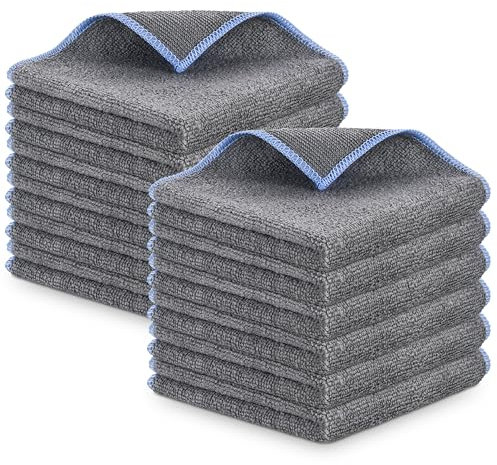 LICARGO 12x Mikrofasertücher Auto mit 220GSM - extrem saugstark und schonend weich - 30x30cm Allround Microfasertuch Autopflege - fusselfreies Poliertuch Auto, Mikrofasertuch Auto Trockentuch