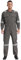 Miutii Herren Arbeitsoverall Mechanisch Jumpsuit Overall mit Reflektierende Streifen Schutzanzug Maleroverall Handwerker Arbeitskleidung Grau XXL