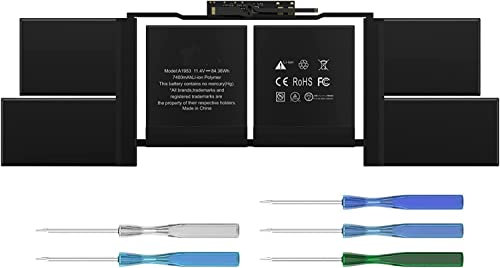 Batería de repuesto A1990 A1953 para MacBook Pro de 15 pulgadas Touch Bar EMC 3215 3359 mediados de 2018 2019 MV902LL/A MV912LL/A MV922LL/A MV932LL/A MV942LL/A MV952LL/A MV962LL/A MV972LL/A LL/A MV900