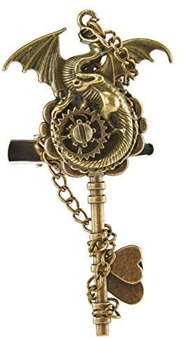 Yjcnelcr Barrettes à cheveux en métal - Broche pour costume - Broche steampunk - Pince à cheveux pour femme et homme - Accessoire de bijoux pour femme et fille