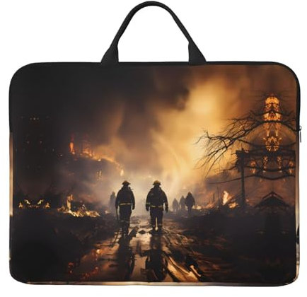 Feuerwehr-Laptop-Tasche, langlebig, stoßfest, tragbare Laptoptasche für 35,6 cm (14 Zoll) Laptops