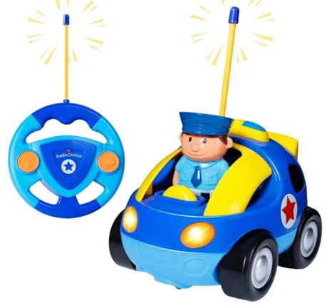 Remote Control Cars for kids, Toddler Toys,Toy Cars,Remote Control Car for Toddlers with Sound and Light,RC Police Car Toys Birthday Gift Present