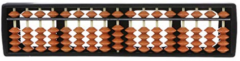 ZHENGCI Abacus 17 Digit Rods Standard Soroban, Chinese Japanese Calculator Counting Tool Compatible for Kids and Adults