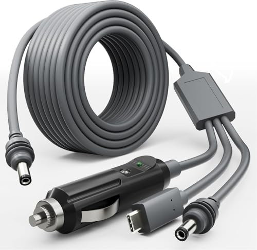 WTPGTI 3 in 1 Starlink Mini Kabel 10 FT/3 M, Hochgeschwindigkeits USB C/Autoladegerät/DC zu DC Stromkabel für die Stromversorgung von Starlink Mini, Wasserdichter Verlängerungskabel