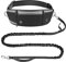 Looxmeer Laisse Canicross Chien, Laisse Main Libre pour Chiens, Laisse de Jogging Élastique 160-220cm, Anti-tirons, Réfléchissant, Ceinture Réglable, Double Poignée pour Course à Pied, Marche