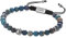 GAVU Perlenarmband aus 6mm Azurit mit Fleur de Lis Charm Armband für Herren Männer