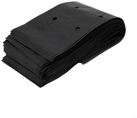 Sandyseptember 100 Pcs Plant Grow Bag, PE Nursery Bags For Vegetables & Flowers, Greenhouse Drip Irrigation Grow Bags, 17X25cm/17x30cm, Pre-Punched Drain Holes(17x30cm)