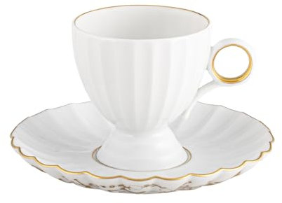 Vista Alegre 200 Anos - Taza de café y platillo de porcelana