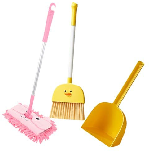 Ipetboom 1 Juego Herramientas de Limpieza para Set de Escoba Trapeador y Recogedor para Casa y Jardín Limpieza y Organización Adorable para Aprendizaje