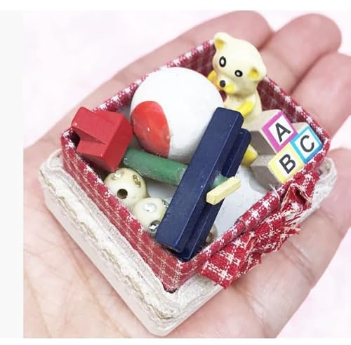 Wichtel Zubehör, Miniatur Wichtel Schlitten Holz und Geschenkkasten für Wichteltür Weihnachten Deko, Miniatur Wichtelzubehör Weihnachten Zubehör