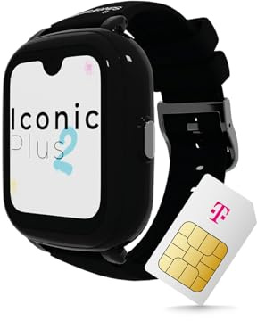 SaveFamily Iconic Plus 2.0 Kinder-Smartwatch, GPS und Telefonfunktion, Datenschutz & Eltern-App, Lange Akku-Laufzeit, SOS, wasserdicht, 30 € Amazon-Gutschein nach Registrierung (gotham black)