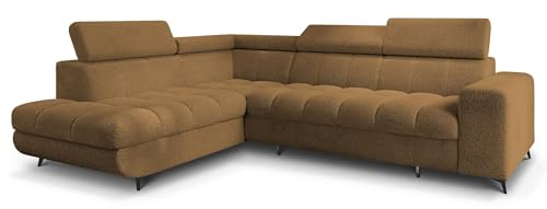 Masseno Ecksofa MORIVA Q L-S mit Schlaffunktion L-Form, Klassisch Sofa mit Bettkasten, Wohnzimmersofa, Couch, Soffa, Bettsofa, Couchgarnitur - Orange, Quelle 17