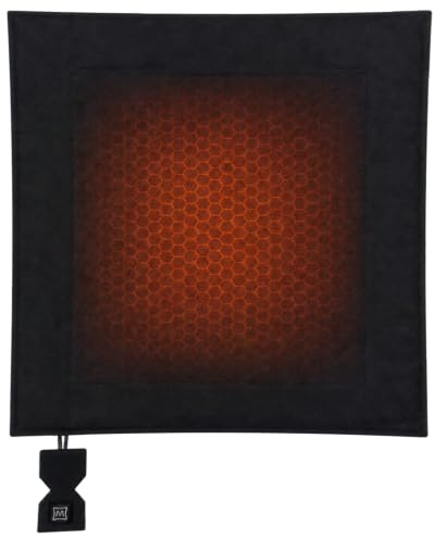 Warmpi Coussin chauffant 45 x 45 cm avec batterie externe 10 000 mAh - Panneau chauffant infrarouge - 3 niveaux de chaleur