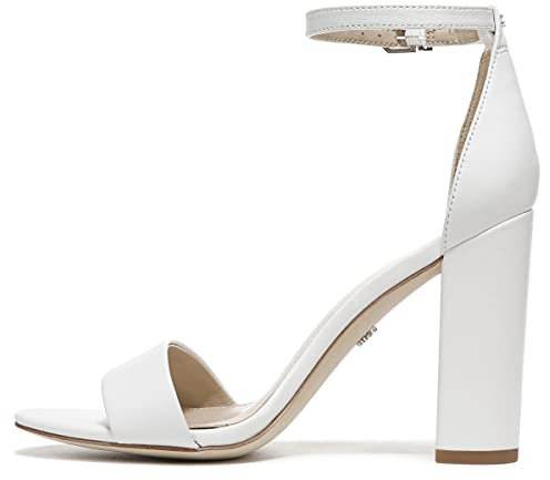 Sam Edelman Damen Yaro Sandale mit Absatz, Helles Weiß, 41.5 EU