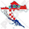 KROATIEN Kroatische Karte Flagge HRVATSKA 100mm Auto & Motorrad Aufkleber, Vinyl Sticker